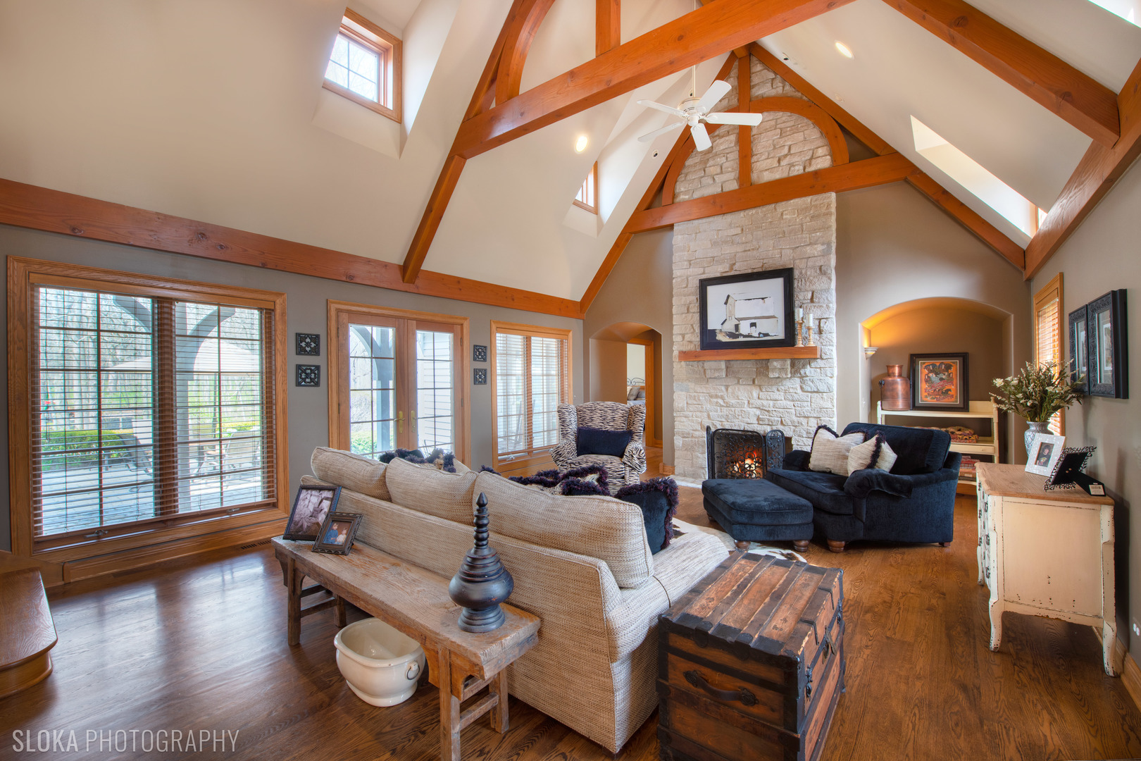 7812 East Tryon Grove Road Richmond, IL 60071 - Photo 5 of 55 a living room with fireplace furniture and a large window