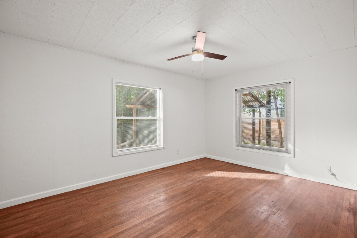 1707 Alguno Road, Unit C Austin, TX 78757 - Photo 5 of 16 with hardwood / wood-style flooring and ceiling fan