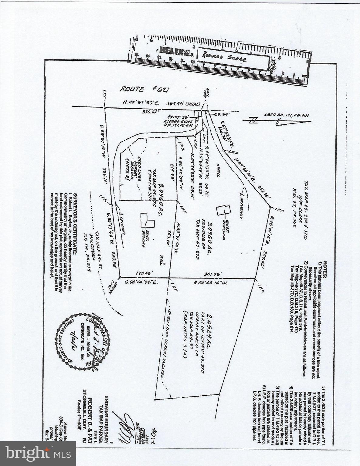 80 Rudasill Mill Road Woodville, VA 22749 - Photo 27 of 27 Plat