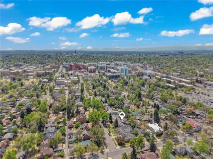 an aerial view of a city