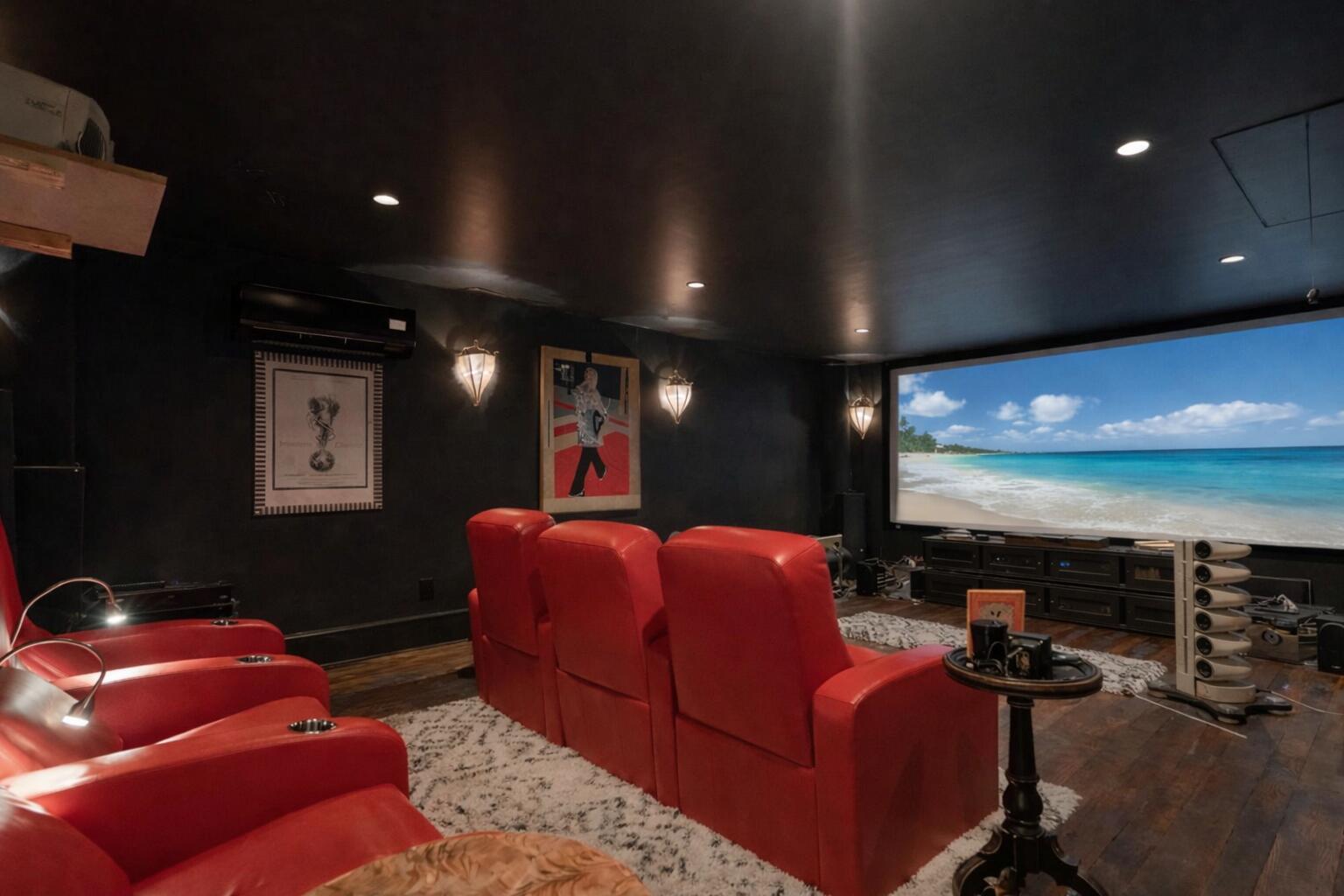 102 Camp Creek Road South Inlet Beach, FL 32461 - Photo 27 of 73 a projector room with furniture