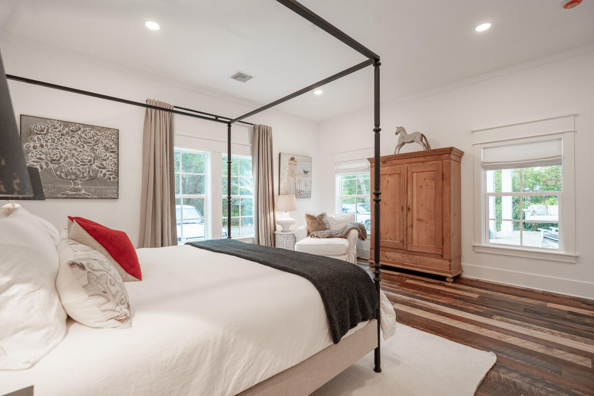 102 Camp Creek Road South Inlet Beach, FL 32461 - Photo 31 of 73 a bedroom with a large bed and a large window