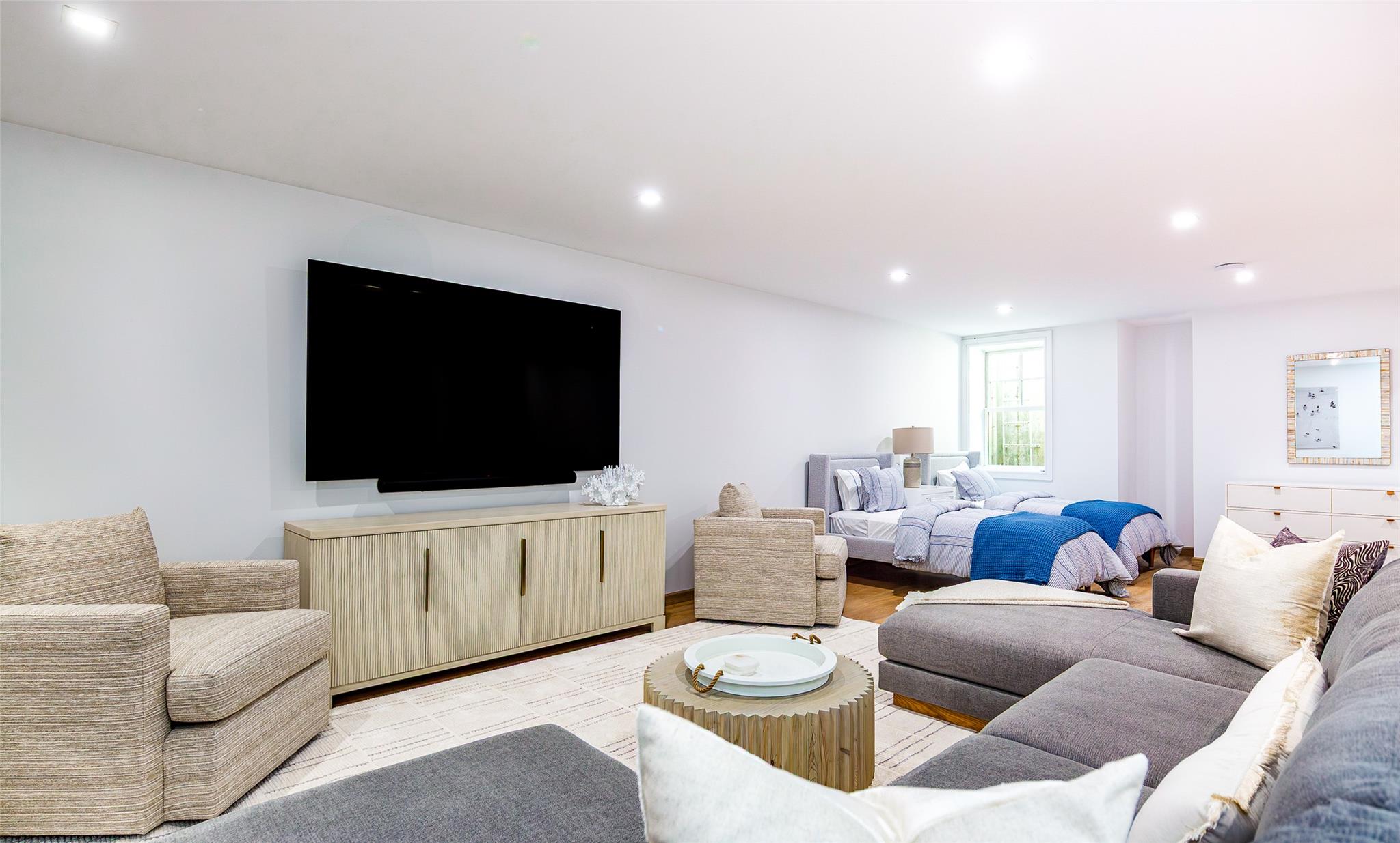 1 Spruce Court Water Mill, NY 11976 - Photo 27 of 35 Living area featuring recessed lighting and light wood-style floors