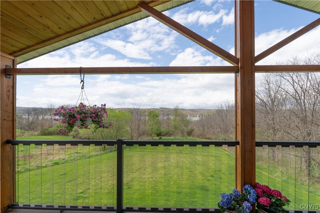 5689 Holmes Hill Road Conesus, NY 14435 - Photo 34 of 45 Beautiful wood beams, with glass rails, so you can