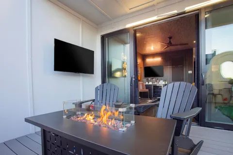 a view of house with seating space