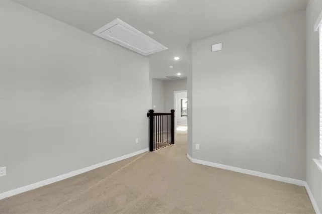 a view of hallway with stairs