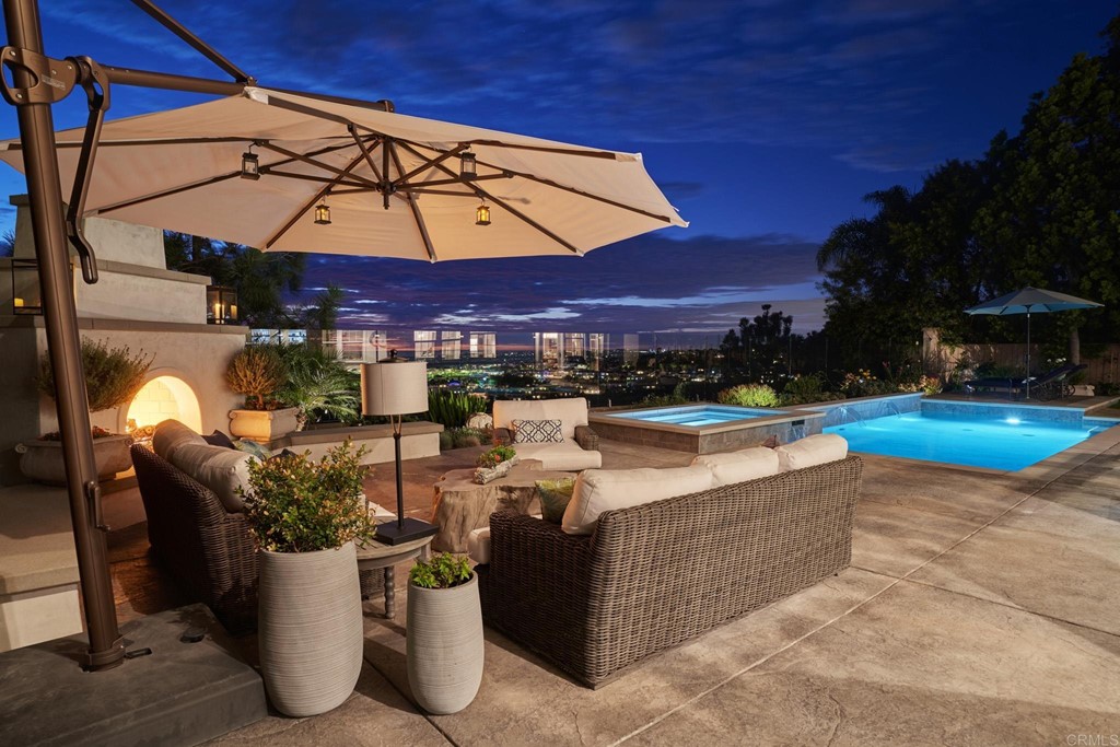 3566 Calle Palmito Carlsbad, CA 92009 - Photo 37 of 40 a view of a swimming pool with a patio