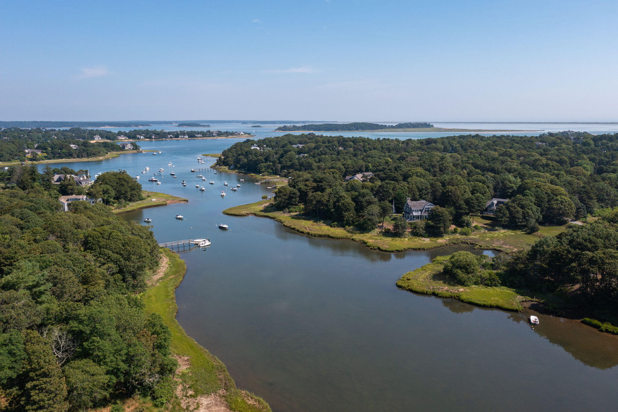 552 Orleans Road North Chatham, MA 02650 - Photo 5 of 31 an aerial view of a houses with ocean view