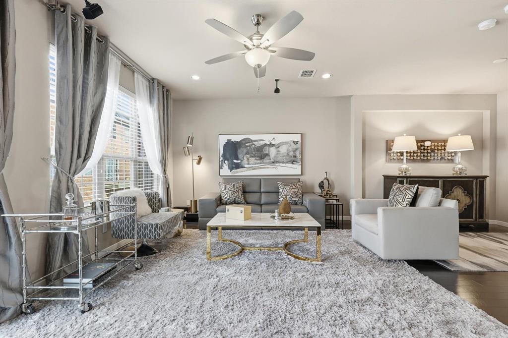 3941 Asbury Lane Addison, TX 75001 - Photo 6 of 30 a living room with furniture and a large window