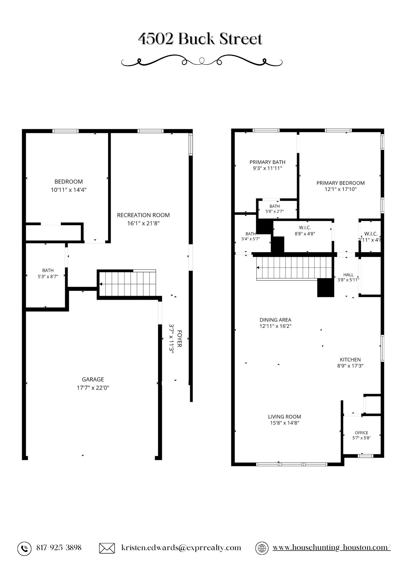 4502 Buck Street Houston, TX 77020 - Photo 27 of 27 4502 Buck St. Floor Plan