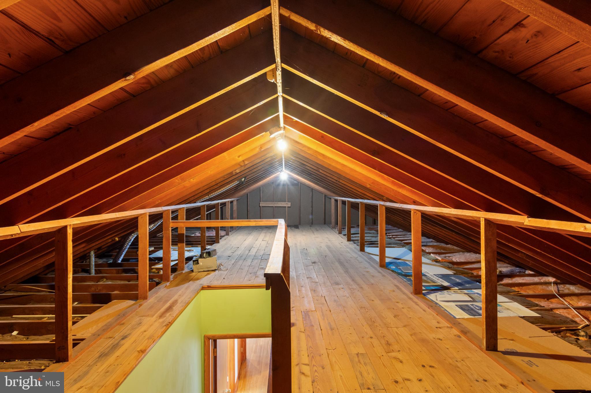 223 Carroll Heights Road Taneytown, MD 21787 - Photo 22 of 32 Spacious attic with rustic wooden beams.