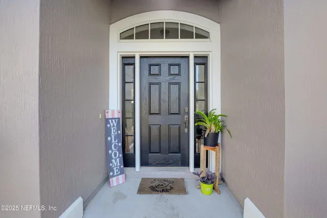 a view of front door of house