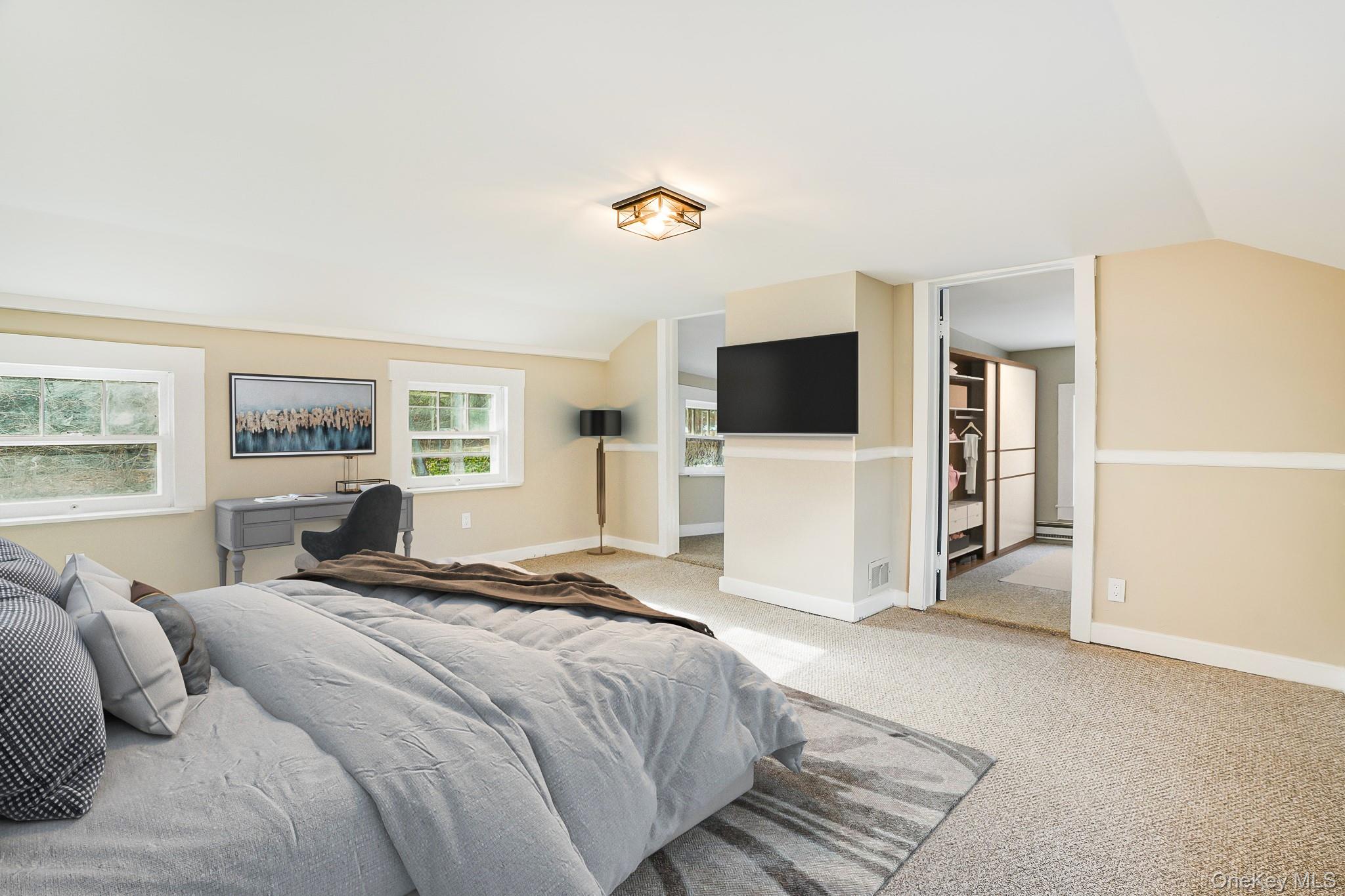 14 Old Rte 55 Pawling, NY 12564 - Photo 20 of 27 Carpeted bedroom featuring lofted ceiling