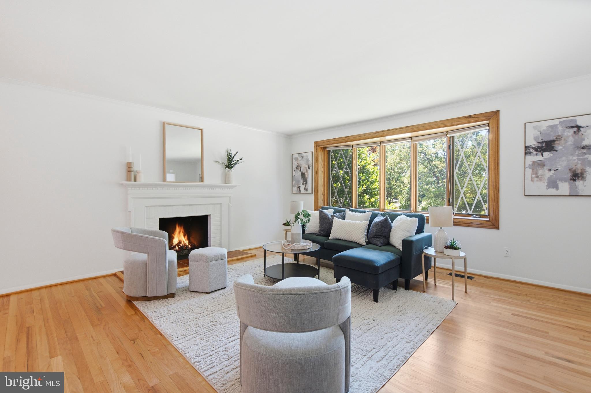 220 Solway Road Lutherville-Timonium, MD 21093 - Photo 4 of 38 a living room with furniture and a fireplace