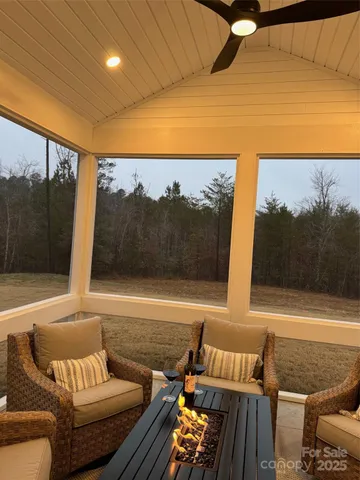 a outdoor living space with furniture