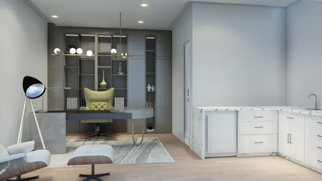 a view of dining room cabinets