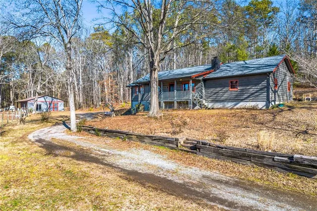 a house view with a tub