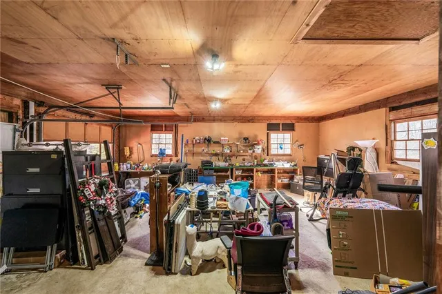 a view of backyard with green space