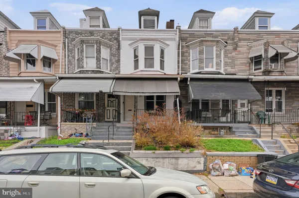 a front view of multiple houses