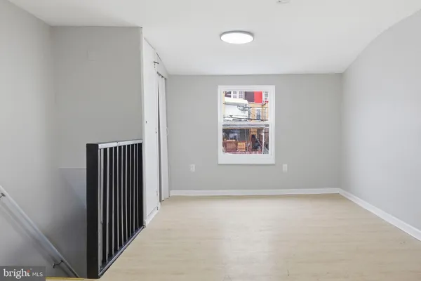 an empty room with a window