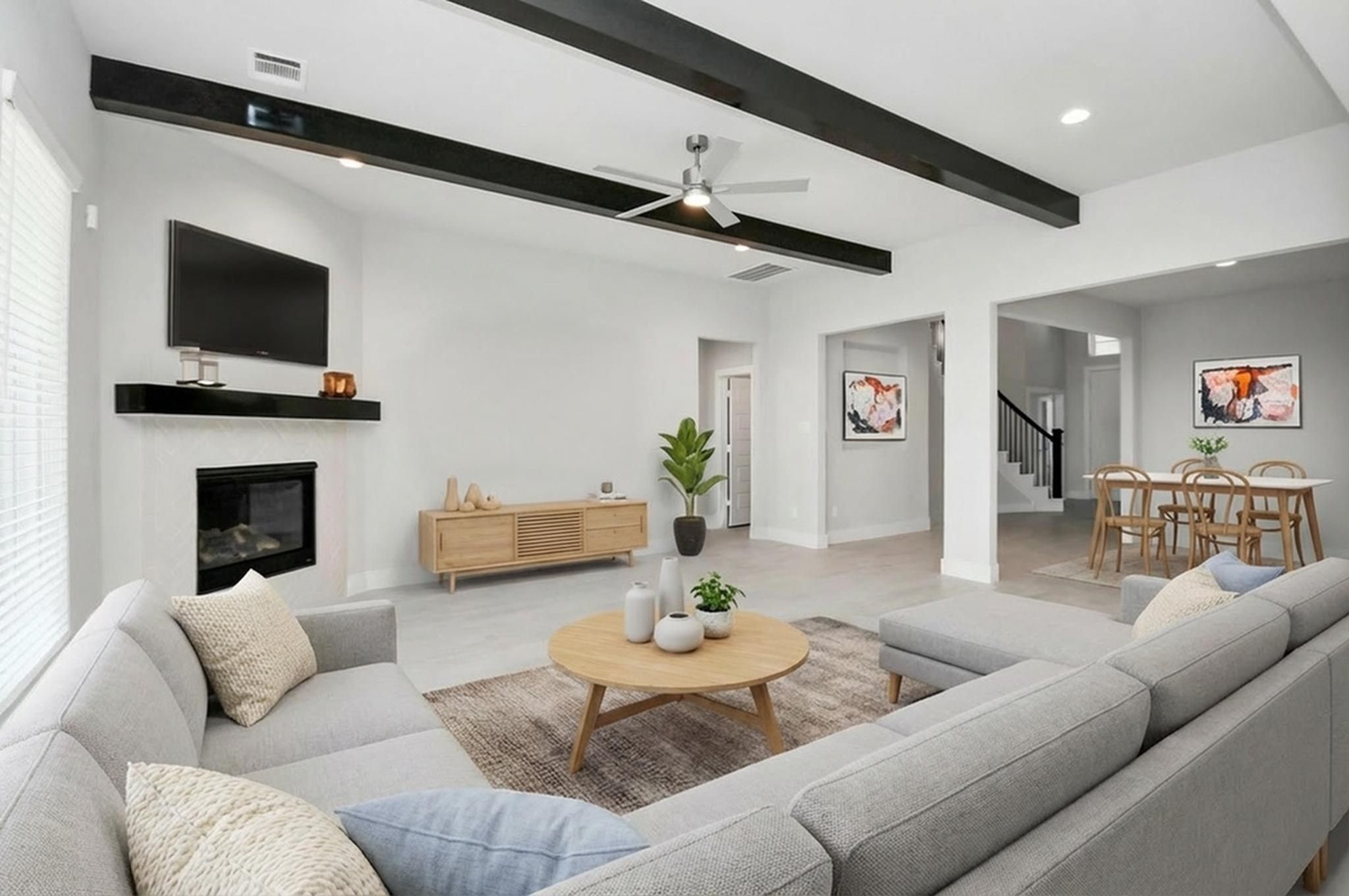 3039 Native Spg Drive Spring, TX 77373 - Photo 17 of 40 a living room with furniture and a fireplace