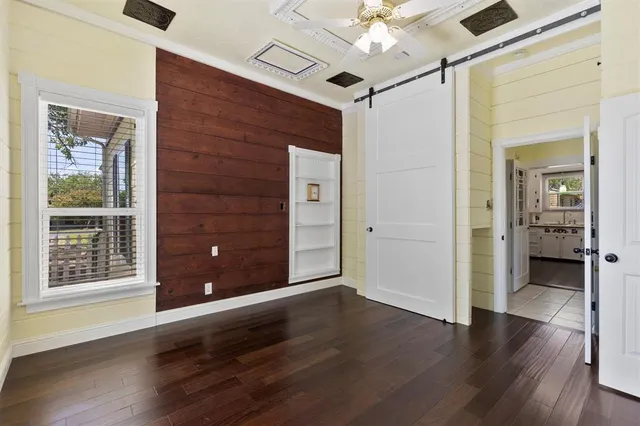 a view of an entryway with a chandelier