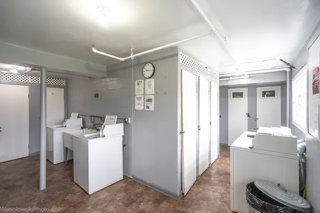 a room with storage and utility