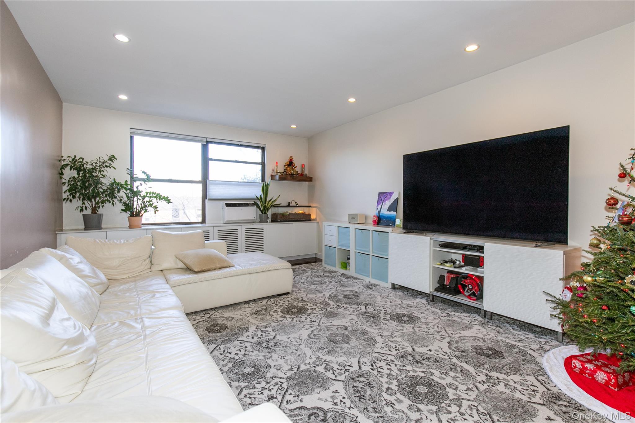 90 Schenck Avenue, Unit 3P Great Neck, NY 11021 - Photo 5 of 24 a living room with furniture and a flat screen tv