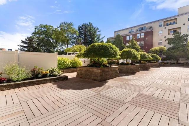 a view of a terrace with sitting area