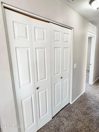 a view of a room with an empty space