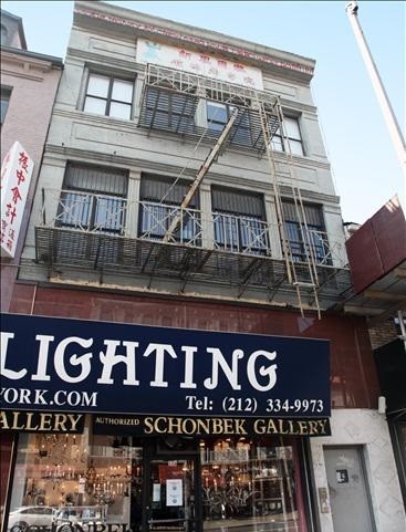 a front view of a building