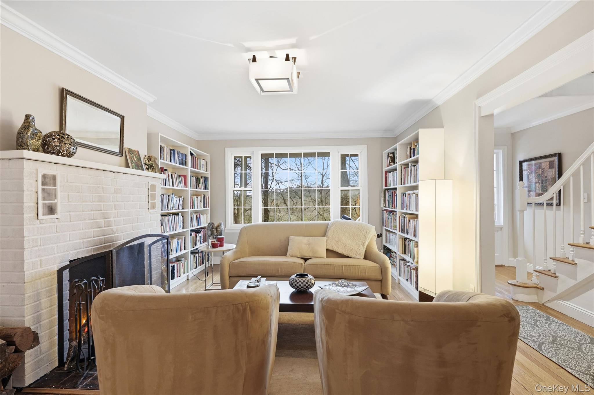 3 Mark Mead Road Cross River, NY 10518 - Photo 9 of 27 Open living room with wood burning fire place