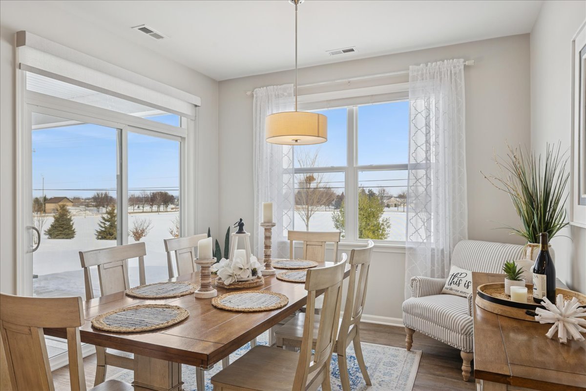 1639 Rochester Road Pingree Grove, IL 60140 - Photo 8 of 21 a view of a dining room with furniture window and outside view
