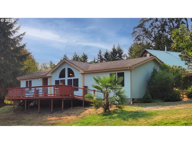 a house view with a garden space