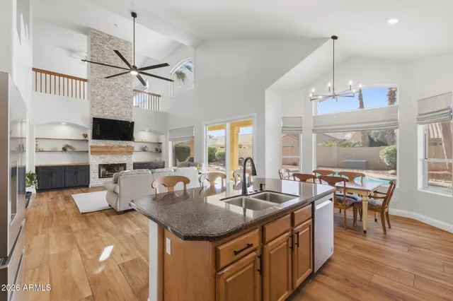 an aerial view of a houses