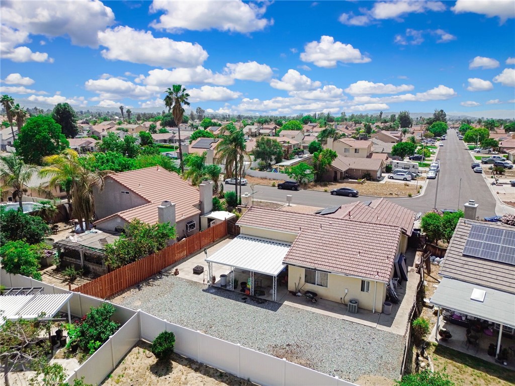 24880 Balestrieri Road Hemet, CA 92544 - Photo 31 of 34 an aerial view of a house with garden space and street view