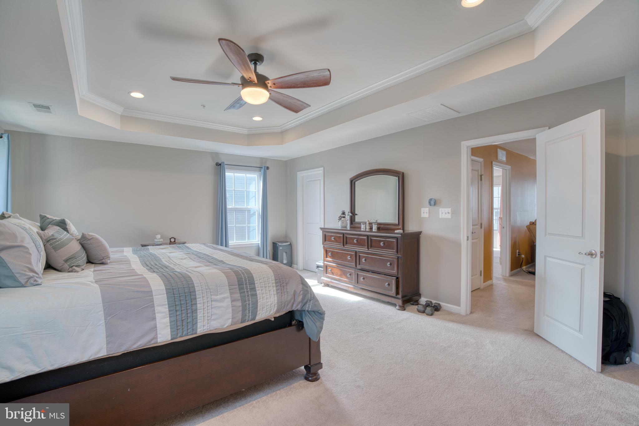 505 Potomac Road Joppa, MD 21085 - Photo 54 of 66 a bedroom with a large bed and a chandelier
