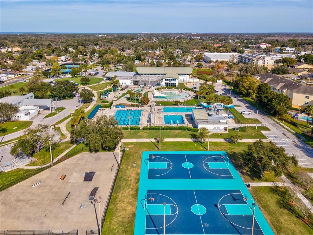 7114 Carlow Street New Port Richey, FL 34653 - Photo 47 of 65 an aerial view of a swimming pool