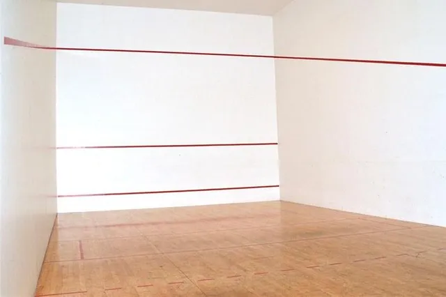 view of a room with a refrigerator