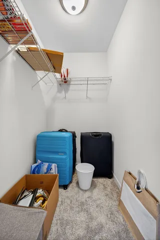 a room with storage and utility