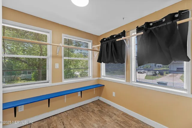 a view of a living room and a window