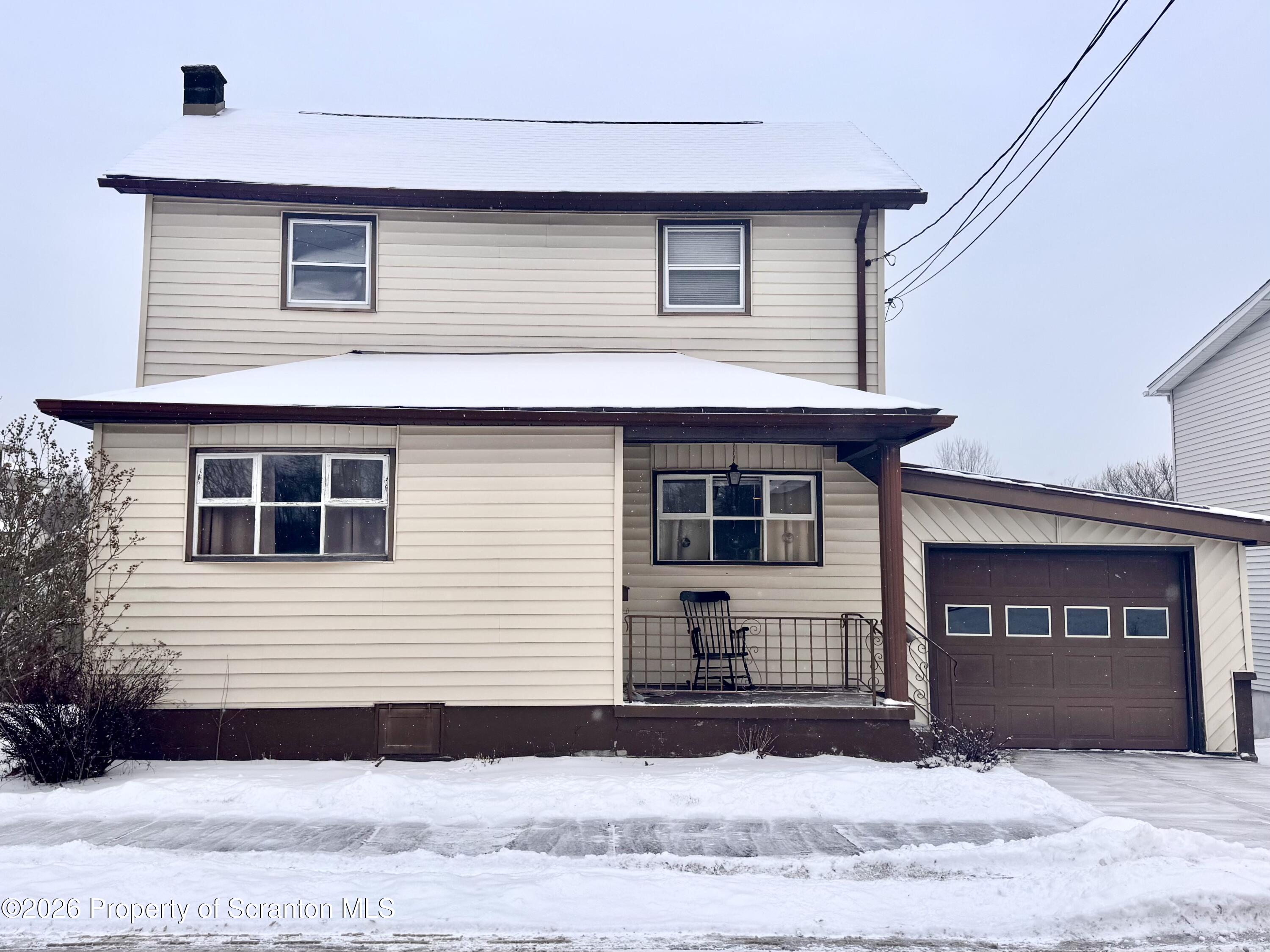 a front view of a house