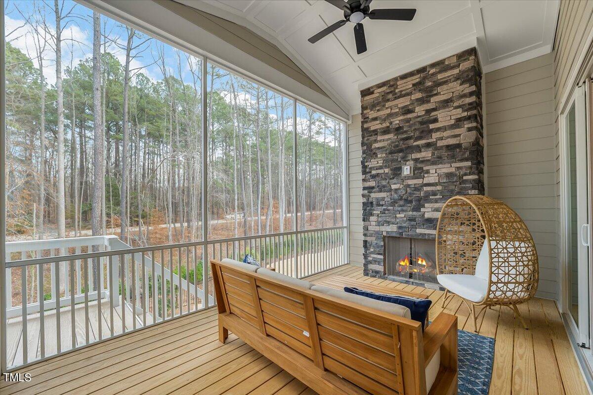 3812 Stoneridge Drive Raleigh, NC 27612 - Photo 24 of 46 a view of balcony with wooden floor