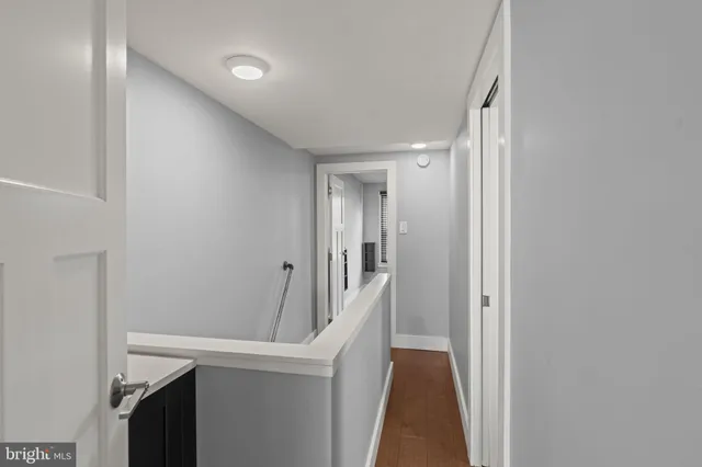 a view of hallway with stairs