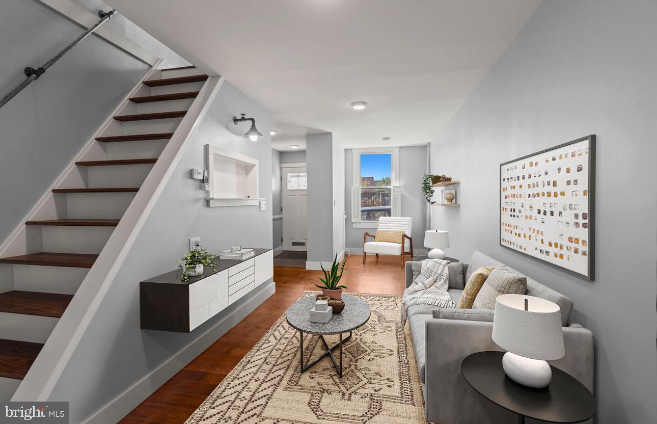 2173 East Hagert Street Philadelphia, PA 19125 - Photo 4 of 23 a living room with furniture and wooden floor