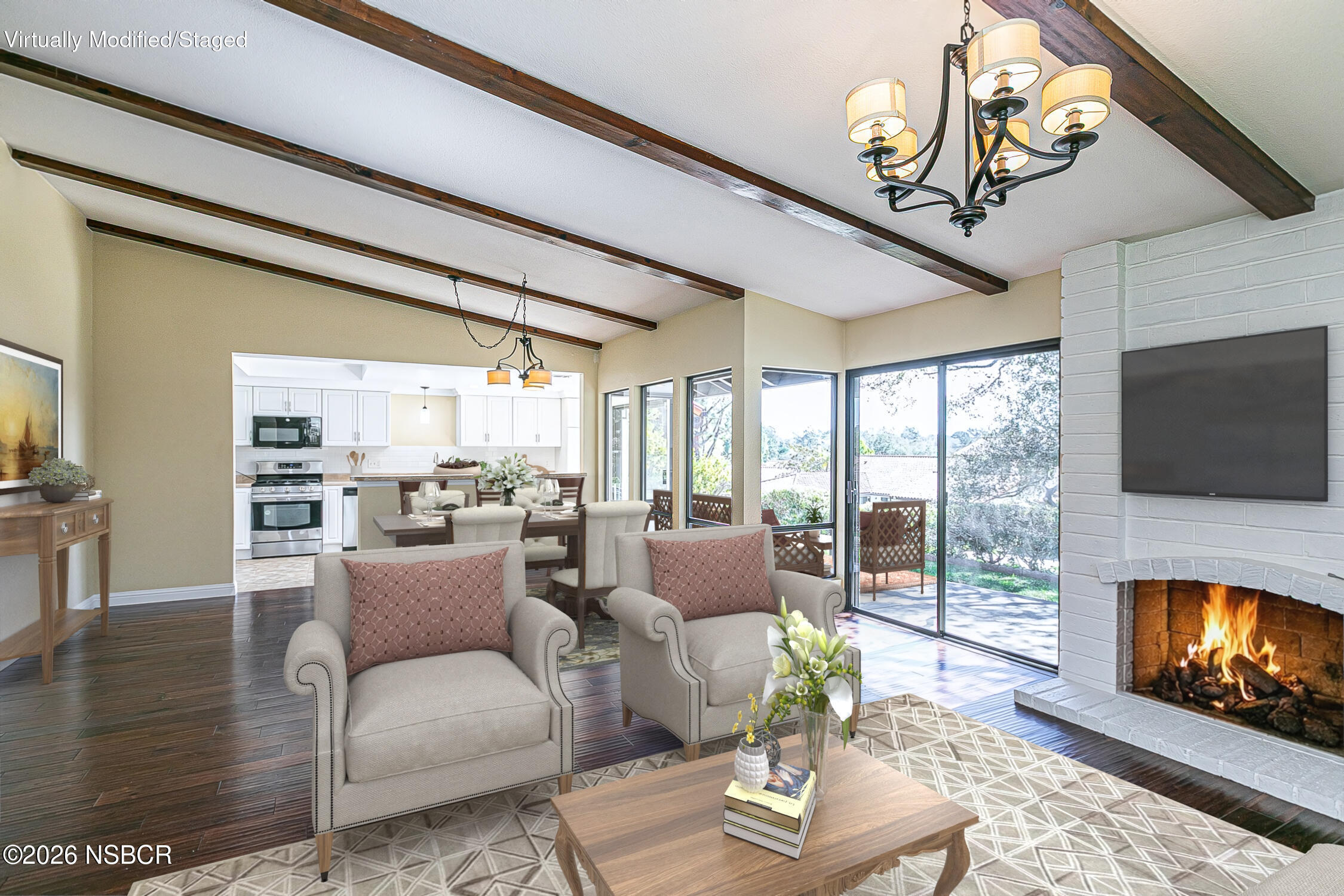 73 Stanford Circle Lompoc, CA 93436 - Photo 5 of 36 staged living room to dining and kitchen