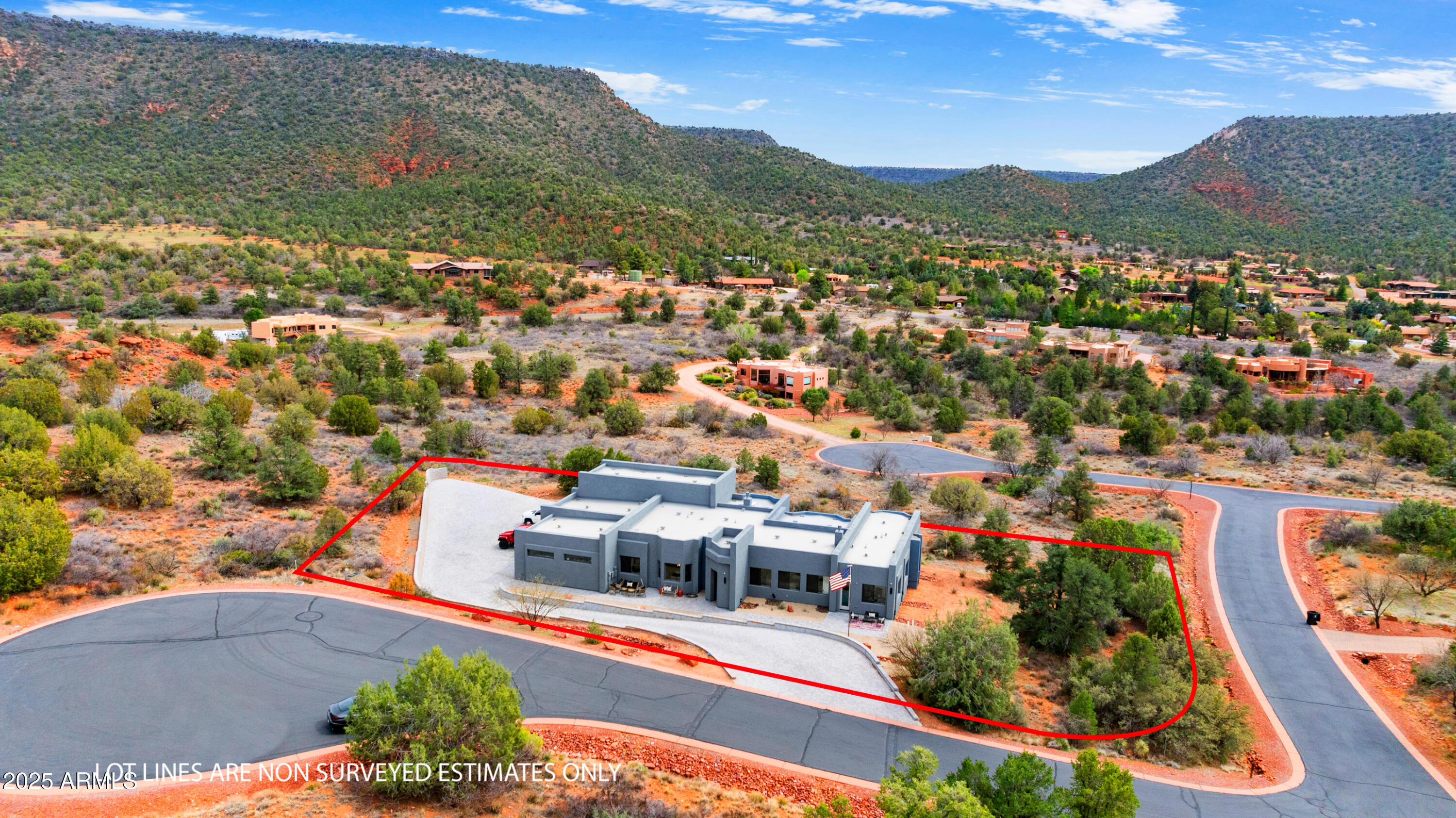 10 Ho Hum Circle Sedona, AZ 86351 - Photo 46 of 48 an aerial view of residential houses with outdoor space