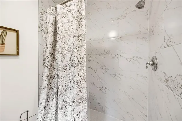 a view of a terrace with sky view