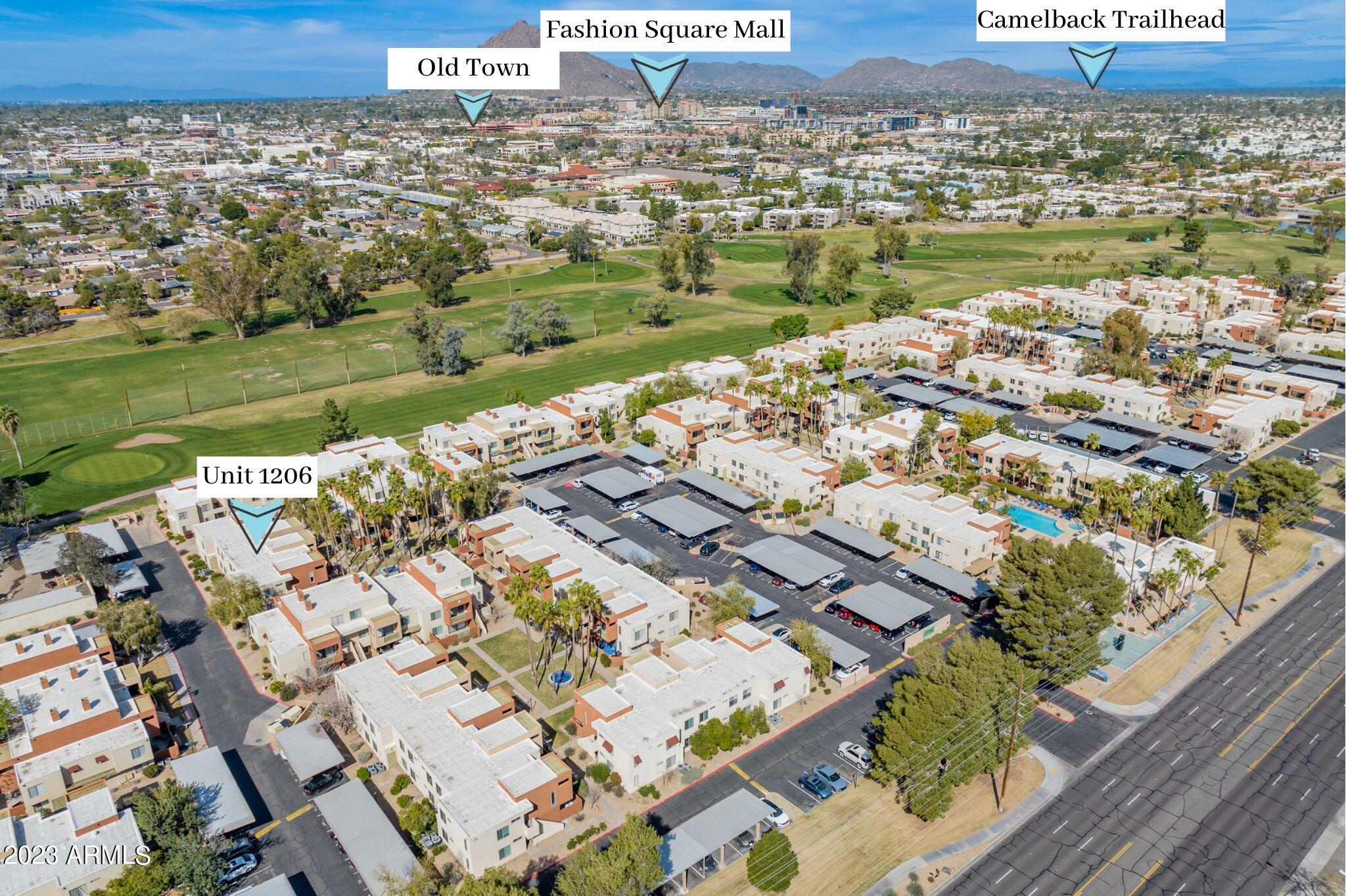 3500 North Hayden Road, Unit 1206 Scottsdale, AZ 85251 - Photo 23 of 36 Community Aerial