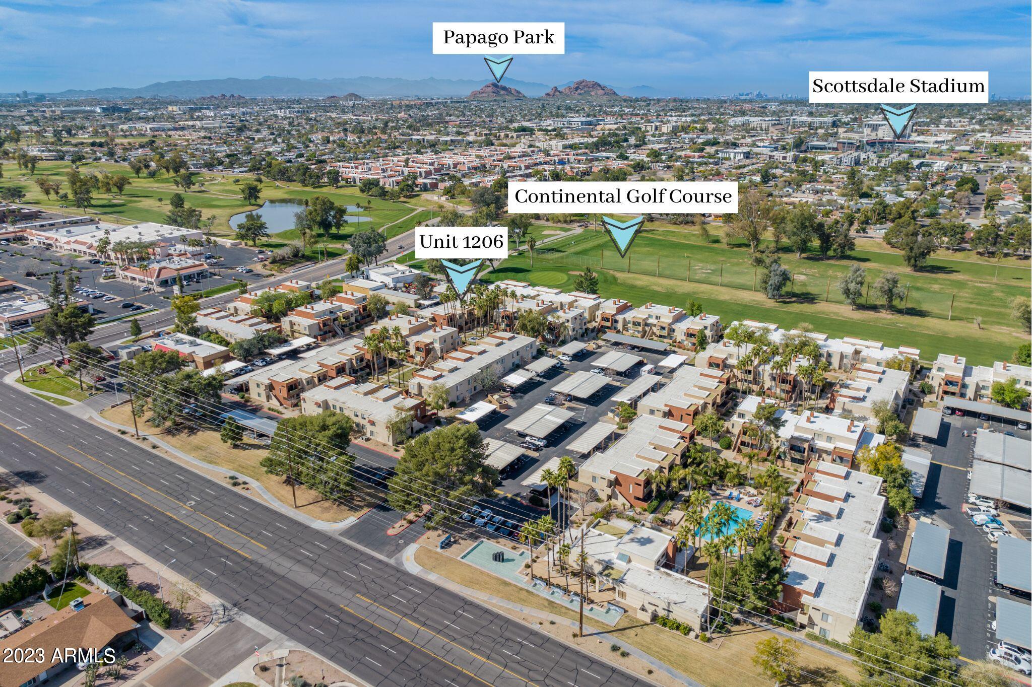 3500 North Hayden Road, Unit 1206 Scottsdale, AZ 85251 - Photo 24 of 36 Community Aerial